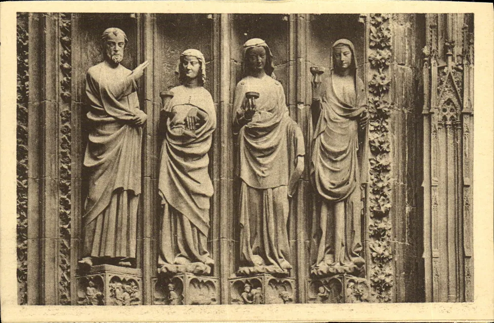 Dom von Straßburg — Statuen des seitlichen Portals (Nordseite) — Verleger Félix Laib, Straßburg - Vorderseite