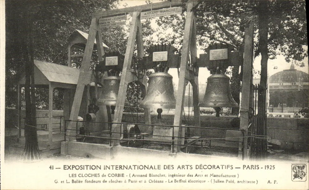 Die Glocken von Corbie — Internationale Ausstellung dekorativer Künste — Paris 1925 — Armand Blanchet, Ingenieur für Künste und Manufacturen - Vorderseite