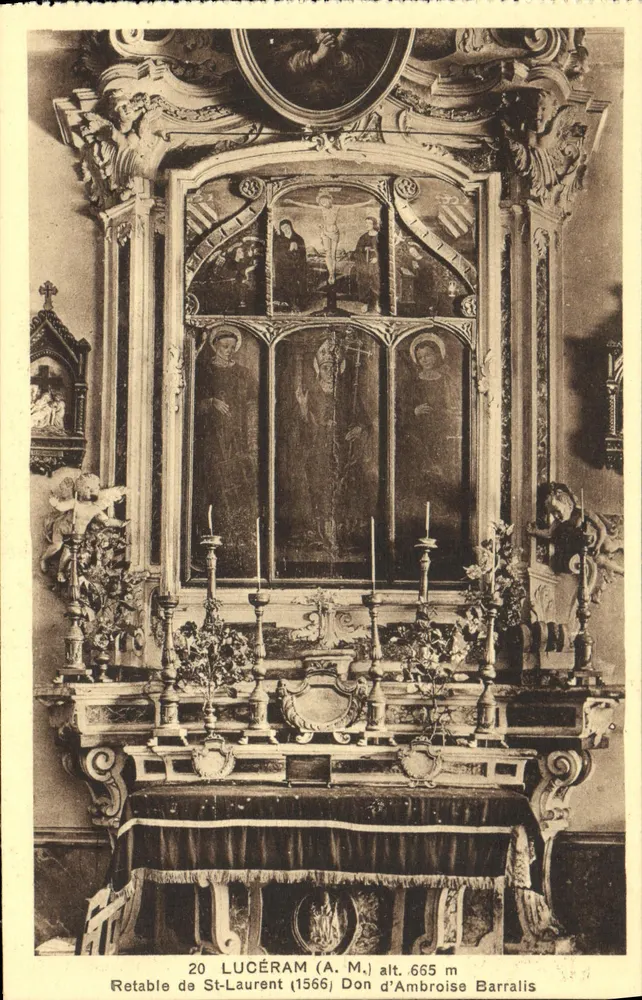 Altar von St. Laurent — Lucéram (A.M.) H. 665 m — Geschenk von Ambroise Barralis - Vorderseite