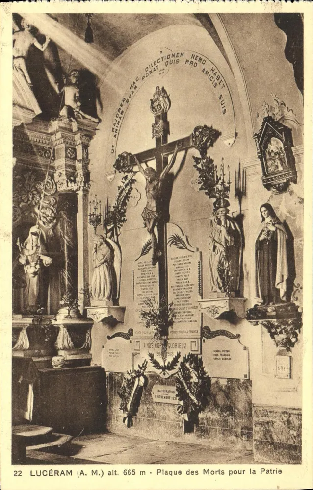 Lucérat (A.M.) — Plaque des Morts pour la Patrie — Verlag Gal. Paul Tabaes, Lucérat - Vorderseite
