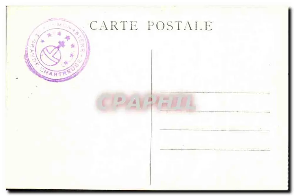 Dauphiné — 60. Kloster der Grande-Chartreuse — Reduzierte und vollständige allgemeine Ansicht — Cl.A.V. - Rückseite