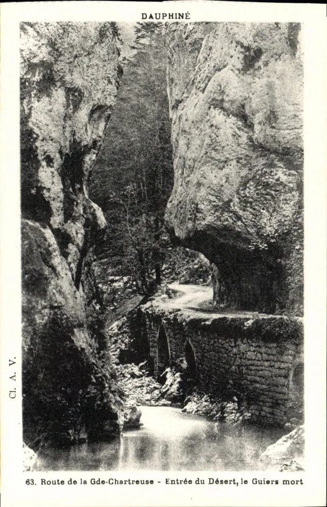 Route der Grande Chartreuse — Eingang zum Desert, der tote Guiers — Dauphiné, Cl.A.V. n°63 - Vorderseite