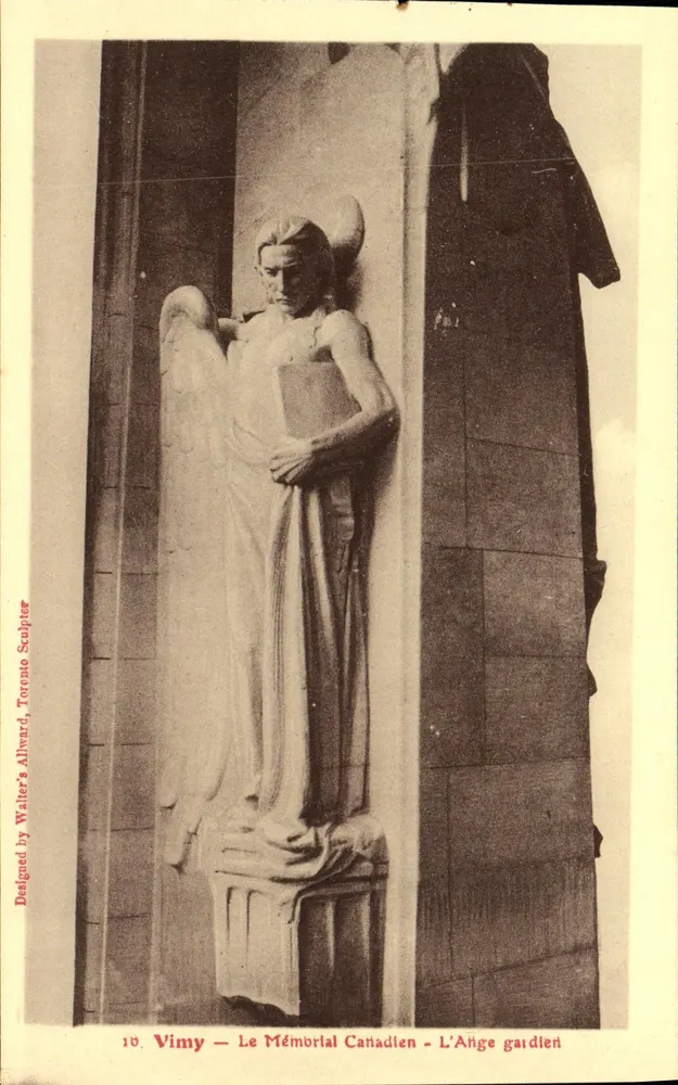 Vimy — Der kanadische Gedenkstein — Der Schutzengel — Skulptur von Walter Allward, Toronto - Vorderseite
