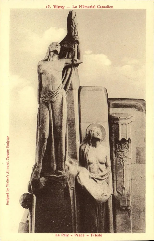 Vimy — Der kanadische Gedenkstein — Entworfen von Walter Allivard, Künstler aus Toronto - Vorderseite