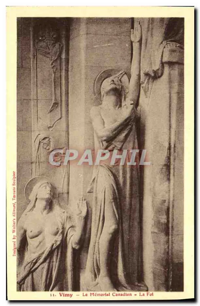 Vimy — O Memorial Canadense — La Fol — Escultura de Walter Allimandi, Toronto - Frente