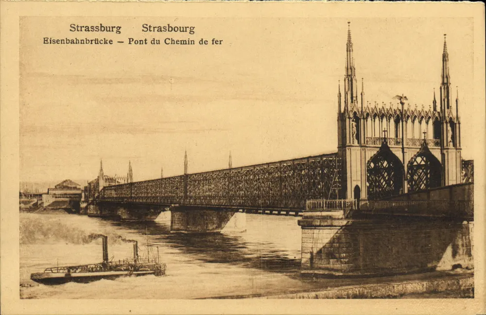 Estrasburgo — Puente de la Ferroviaria — Felix Loth, Straßburg / E. - Anverso