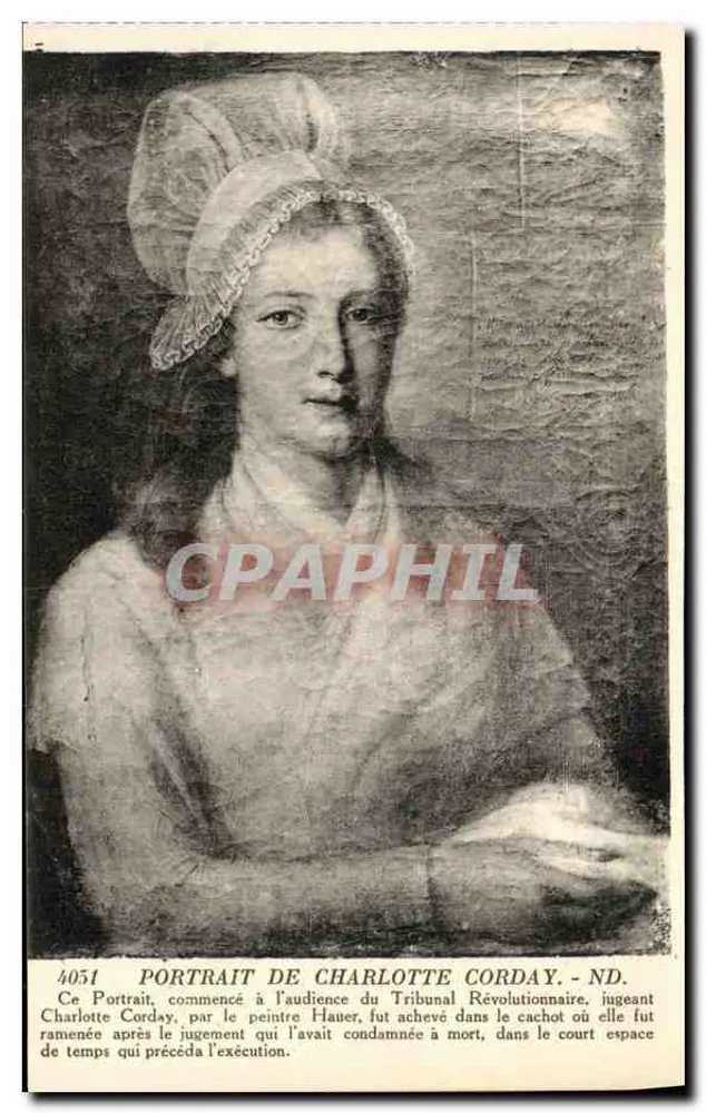 Porträt von Charlotte Corday — ND — Lett et Levellier, Paris - Vorderseite