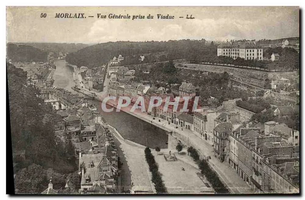 Morlaix — Vista Geral tirada do Viaduto — LL - Frente