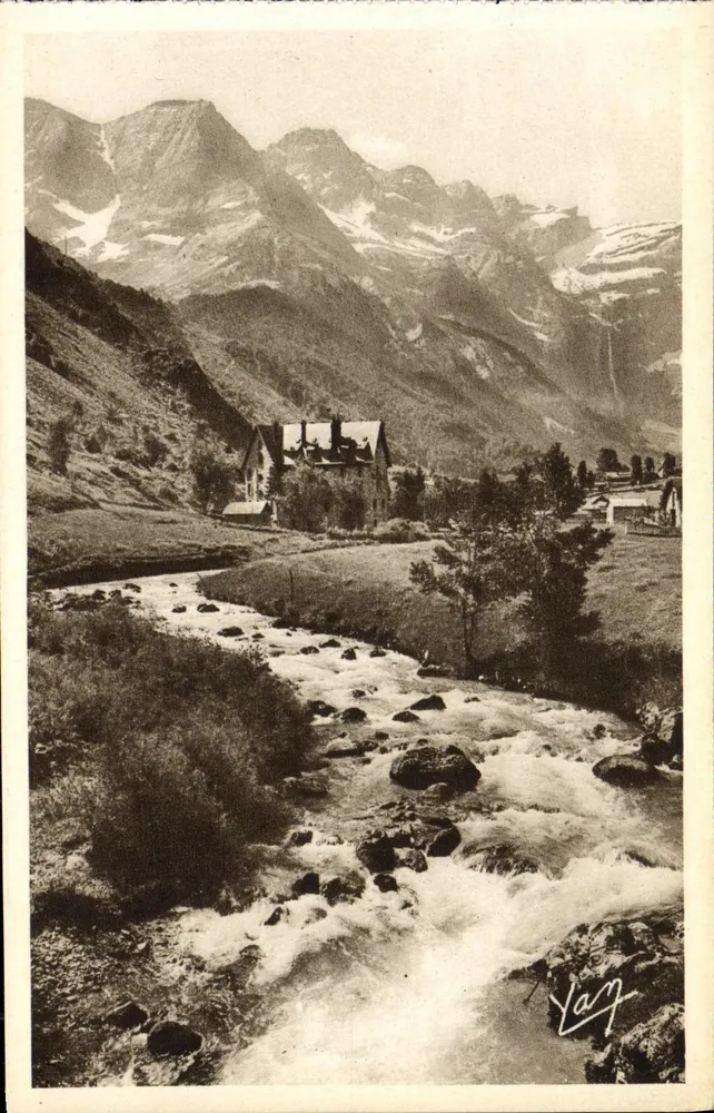 Gavarnie — Der Gave, der Cirque und das Hotel du Vignemale — Photo Edition Quarrault - Lourdes - Vorderseite