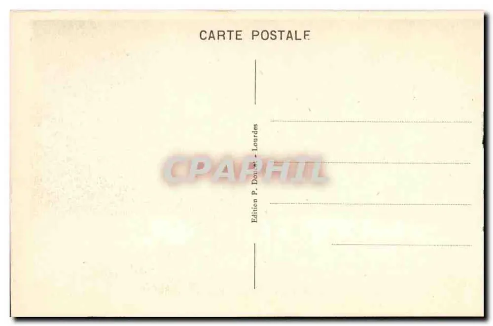 Cauterets - Le Pont d'Espagne — pont en pierre au-dessus d'un canyon avec un éditeur imprimé 'P. D.' - Verso