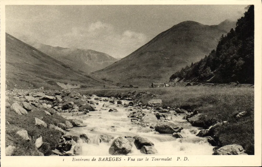 Ao redor de BARÈGES — Vista do Tourmalet — P.D. - Frente