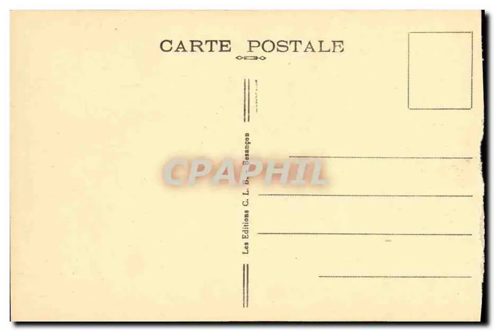 Besançon-les-Bains — Porta Taillée — Editor C. L. Besançon, n° 54 - Verso