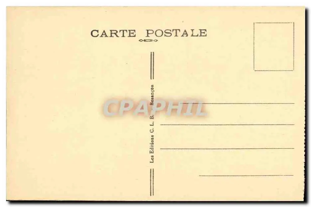 Besançon-les-Bains — Palast der Gerechtigkeit (16. Jahrhundert) — Ehemaliges Parlament der Franche-Comté — Edition C. L. B. Besançon - Rückseite