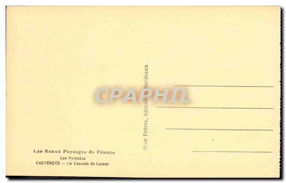 Cachoeira de Lautour — Os Pirineus — Tito - Verso