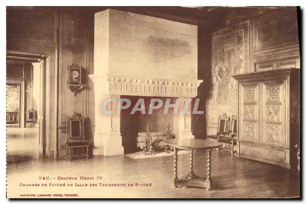 Pau - Schloss Henri IV — Psyche-Zimmer oder Psyche-Tapeten-Saal — Phototypie Labouche, Toulouse - Vorderseite
