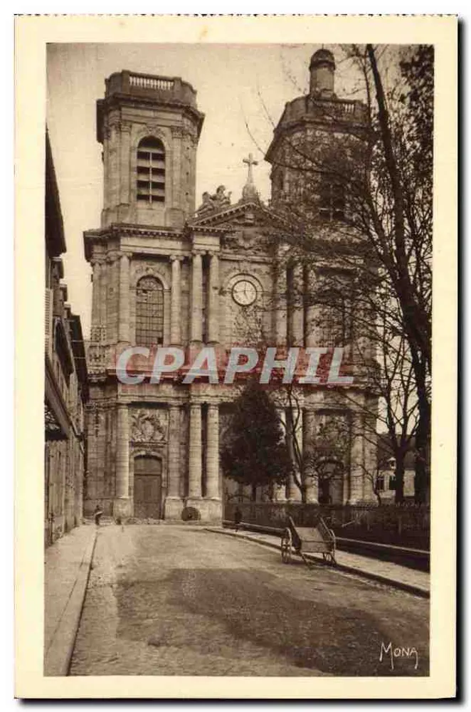 Catedral São Mammès de Langres — fachada restaurada em 1760 — editor Mona, série EB.4 - Frente