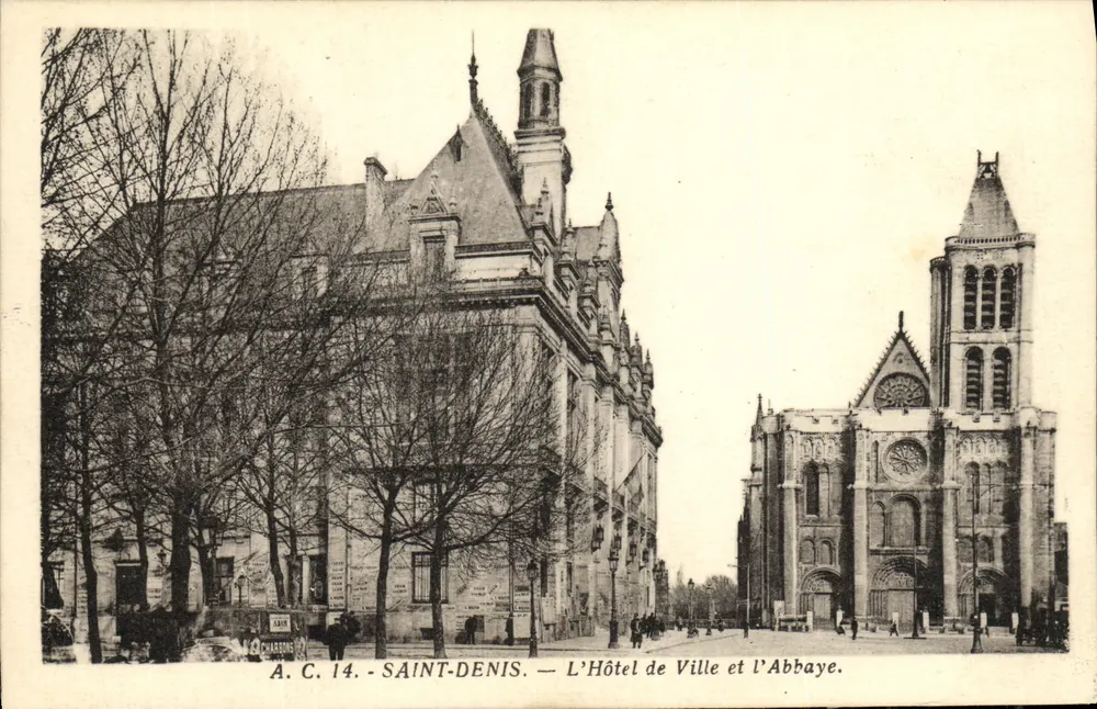 Saint-Denis — Das Rathaus und die Abtei — A.C. 14 — Verlag Charens - Vorderseite
