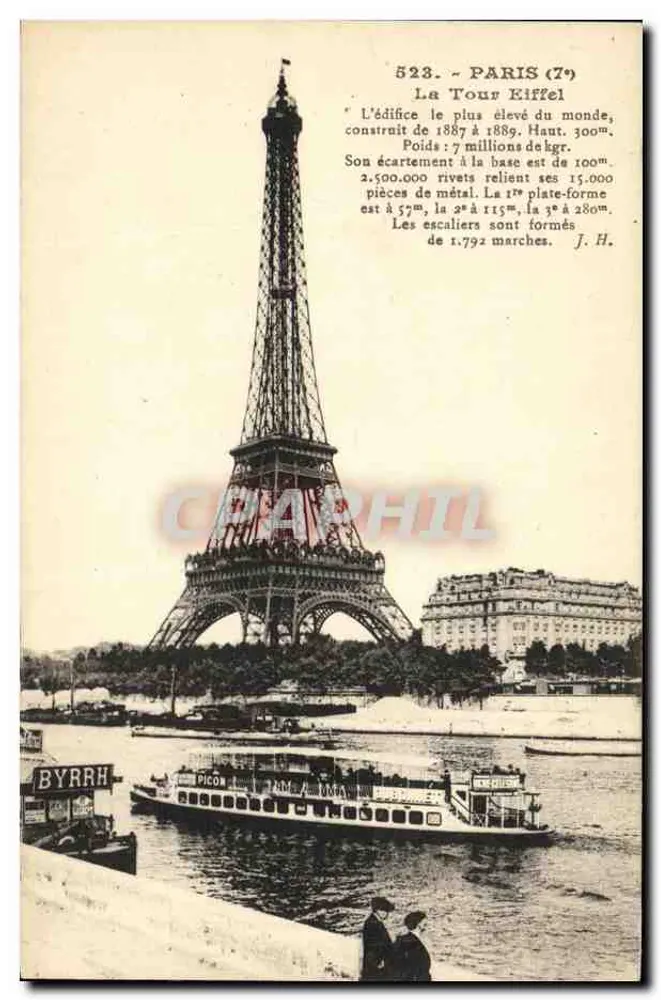 Torre Eiffel — Paris (7e) — A. Vagne, Fot.-Edit., Paris - Frente