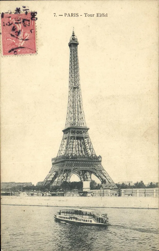 Paris — Torre Eiffel — Editor desconhecido, n°7 - Frente