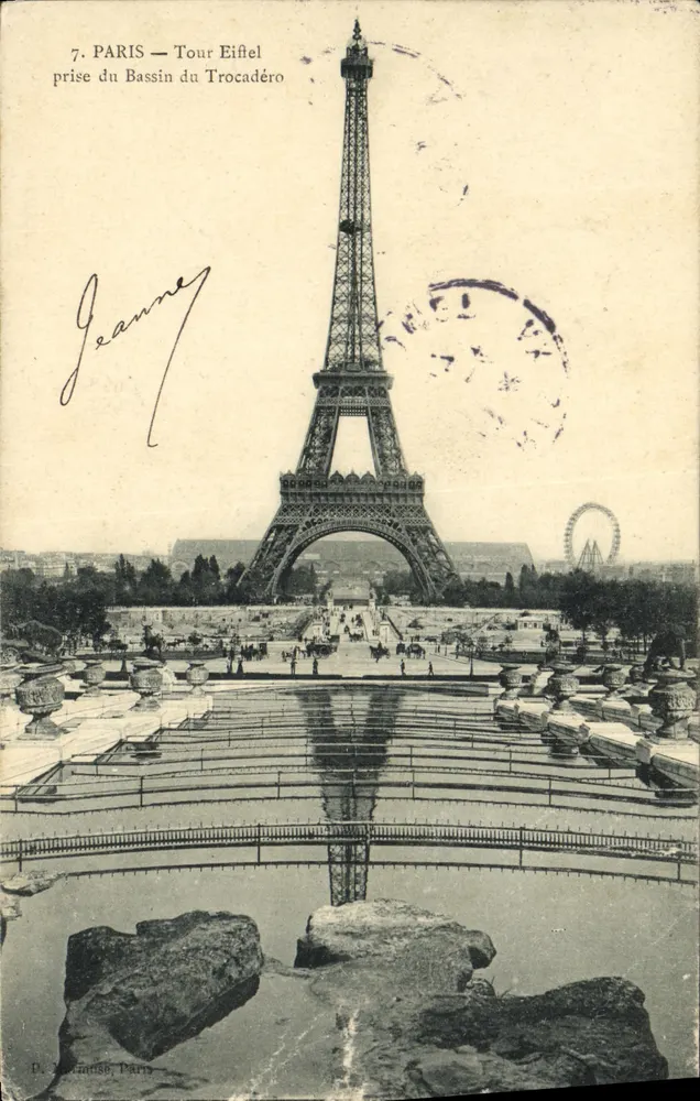 Paris — Eiffelturm vom Bassin du Trocadéro — P. Glauss, Paris - Vorderseite