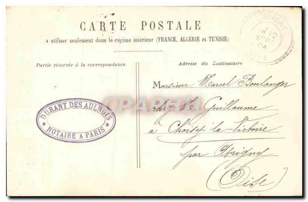 Obélisco de Louqsor — Paris, 1904 — editor não identificado - Verso