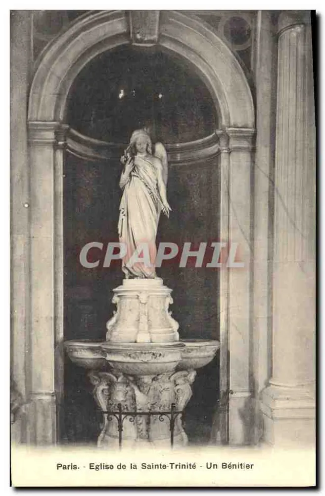 Paris - Kirche der Heiligen Dreifaltigkeit - Ein Taufbecken - Vorderseite