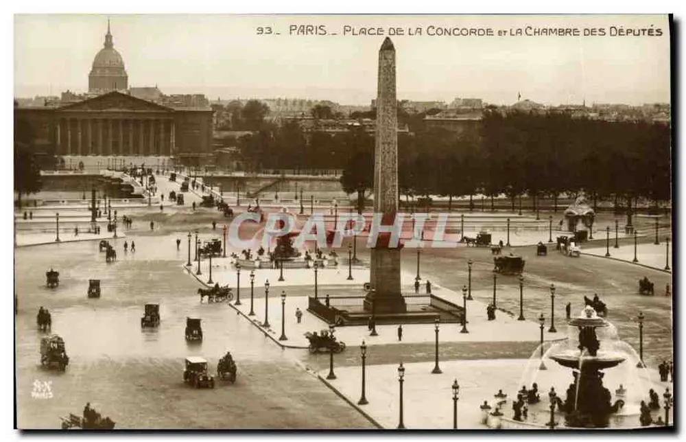 Paris - Place de la Concorde und das Chamber of Deputies — Verlag A.N. Paris, n° 93 - Vorderseite
