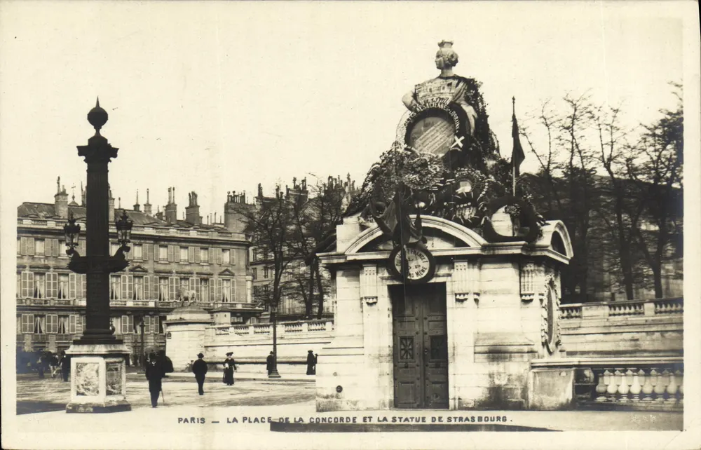 Paris — Die Place de la Concorde und die Statue von Straßburg — Verlag unbekannt - Vorderseite