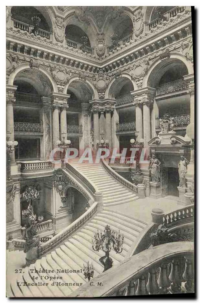 Teatro Nacional da Ópera — A Escada de Honra — Bilhete postal moderno n°27 - Frente