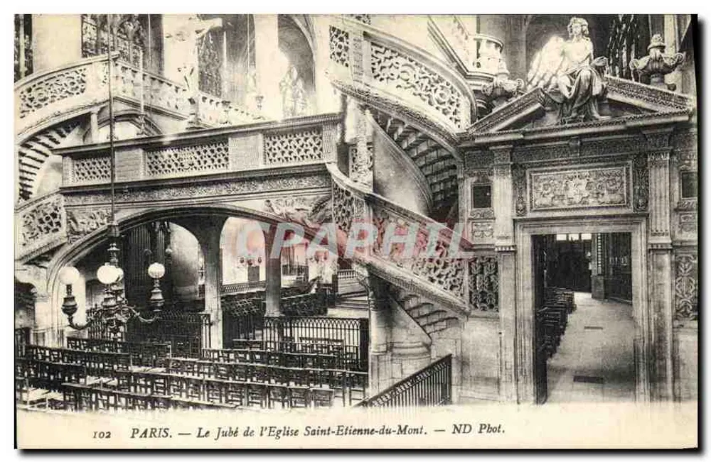 Paris — Der Chorvorhang der Kirche Saint-Etienne-du-Mont — ND Phot. - Vorderseite