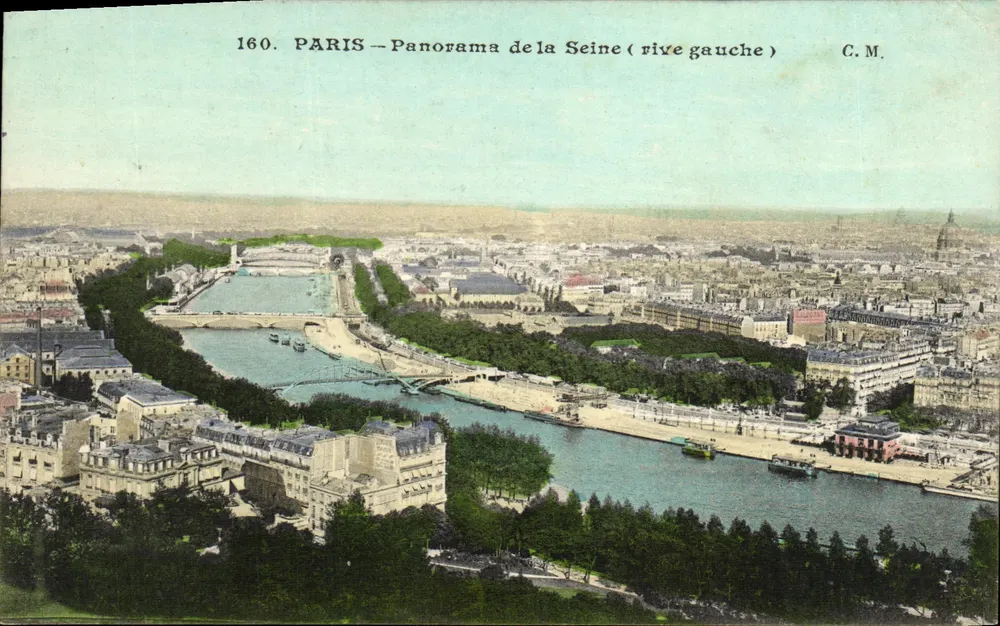PARIS — Panorama da Seine (margem esquerda) — C.M. n°160 - Frente