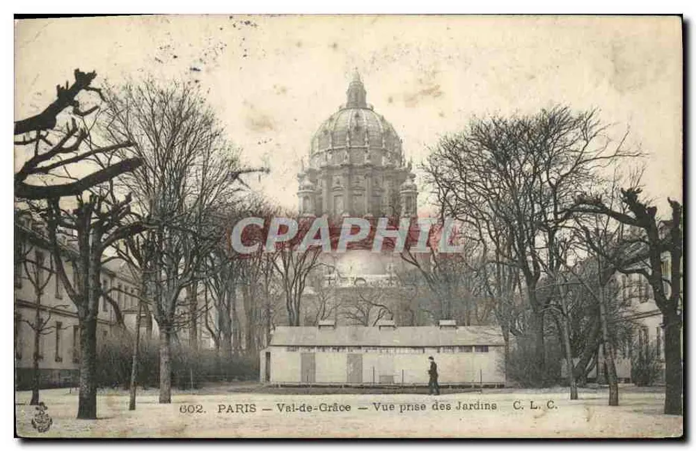 Paris - Val-de-Grâce — Blick aus den Gärten — C. L. C. n° 602 - Vorderseite