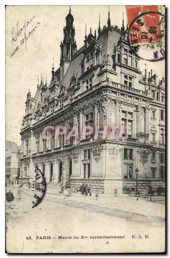 Paris — Mairie du Xe arrondissement — E. L. D. - Frente