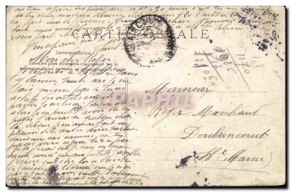 Paris — Mairie du Xe arrondissement — E. L. D. - Verso