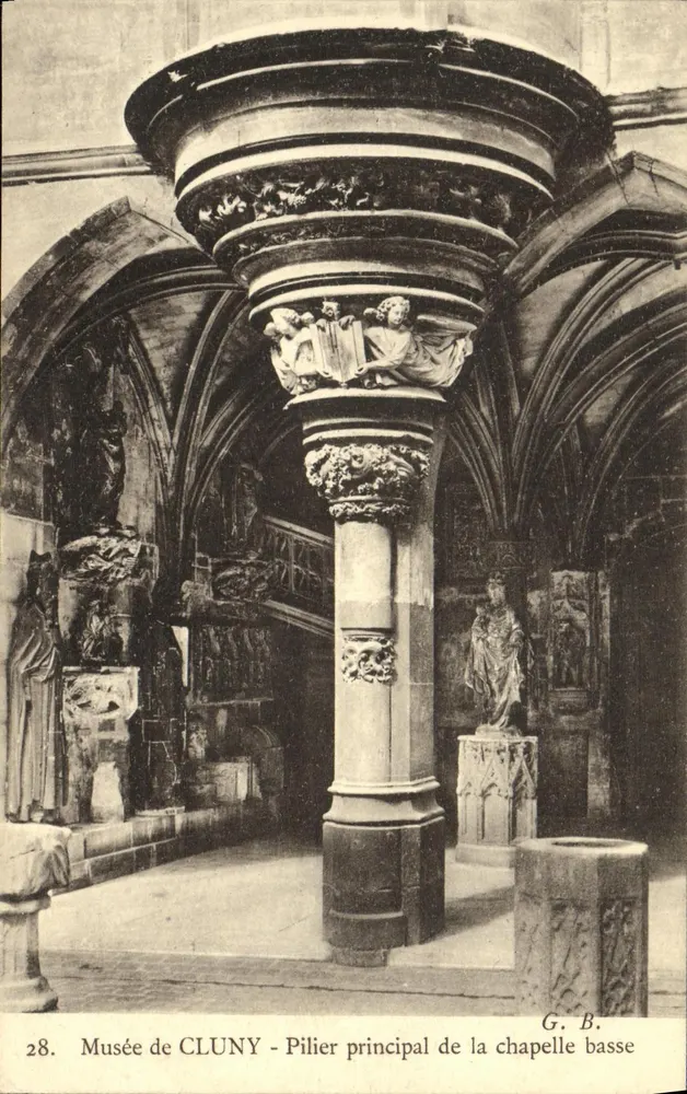 Museum von CLUNY - Hauptpfeiler der unteren Kapelle — G. B. — n° 28 - Vorderseite