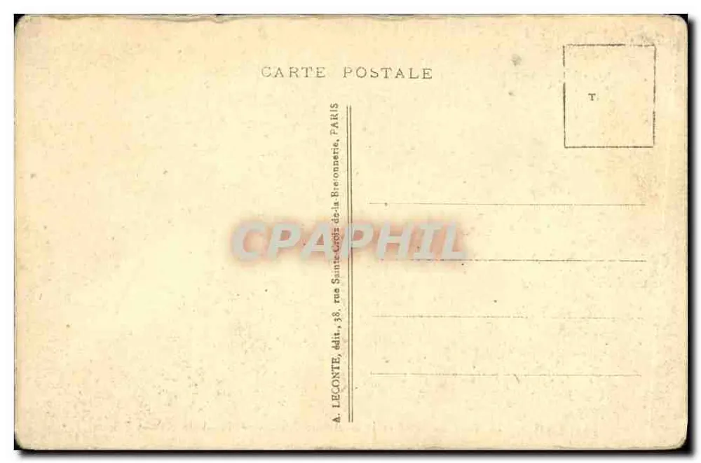 Paris - Die Gare du Nord und der Boulevard Denain — Verleger A. LECONTE, n°53 - Rückseite