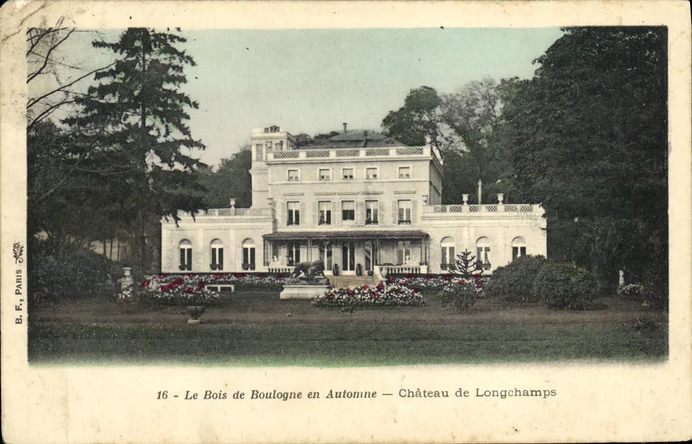 Der Bois de Boulogne im Herbst — Schloss Longchamps — B.F. PARIS 0 - Vorderseite