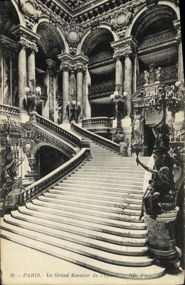 Paris — O Grande Escalier da Ópera — ND. Fot. n°80 - Frente