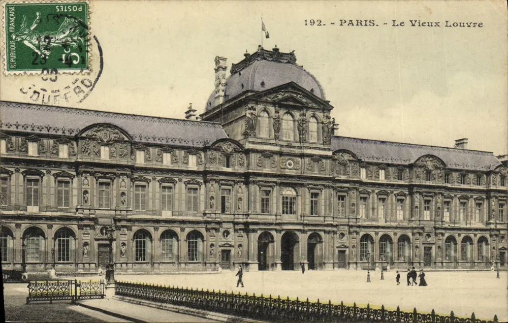 Paris — O Velho Louvre — editor anônimo, número de série não visível - Frente