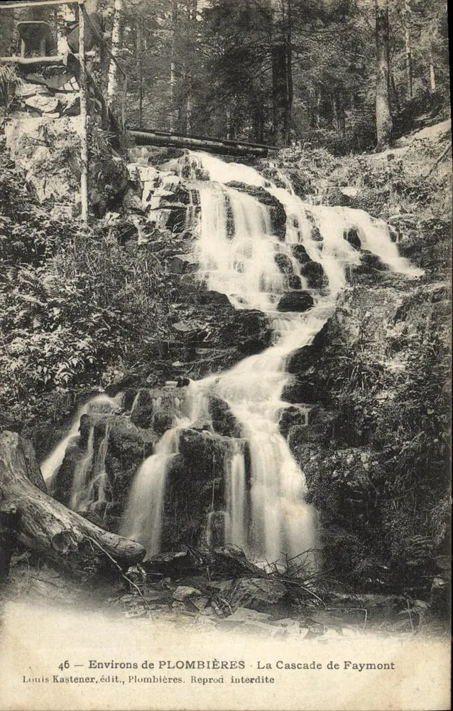 Umgebung von PLOMBIÈRES — Die Faymont-Wasserfälle — Louis Kastener, Verlag, Plombières - Vorderseite
