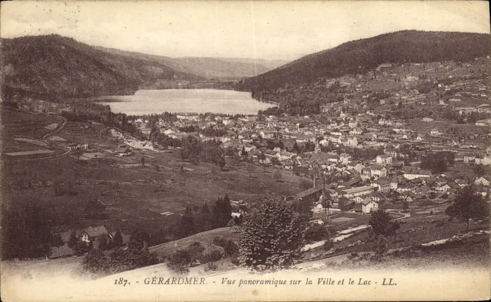 Gérardmer — Panoramablick auf die Stadt und den See — LL. n°187 - Vorderseite