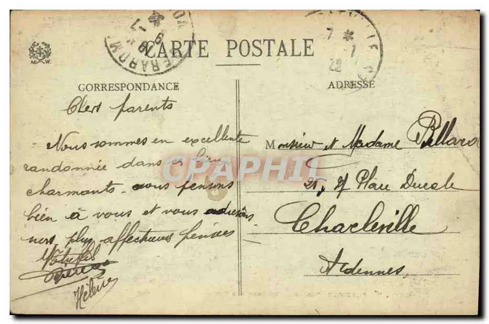Gérardmer (Vosges) — O Salto das Cubas — Ad. Weick, Saint-Dié - N° 3429 - Verso
