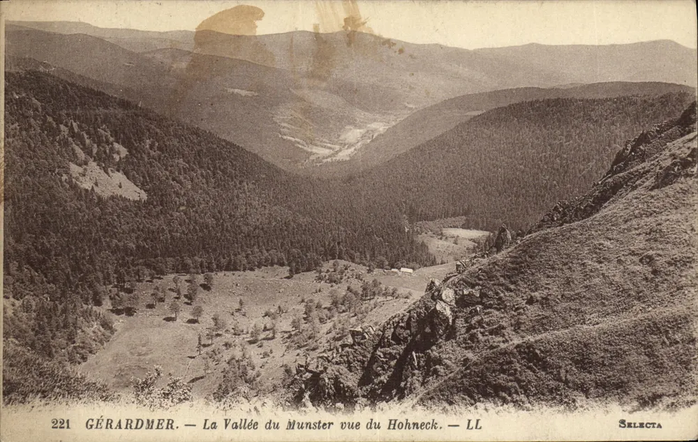 Gérardmer — Tal des Munster von Hohneck aus gesehen — Selecta, n° 221 - Vorderseite