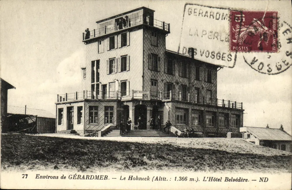 Umgebung von GÉRARDMER — Der Hohneck (Höhe: 1.366 m.) — Das Hotel Belvédère — ND - Vorderseite
