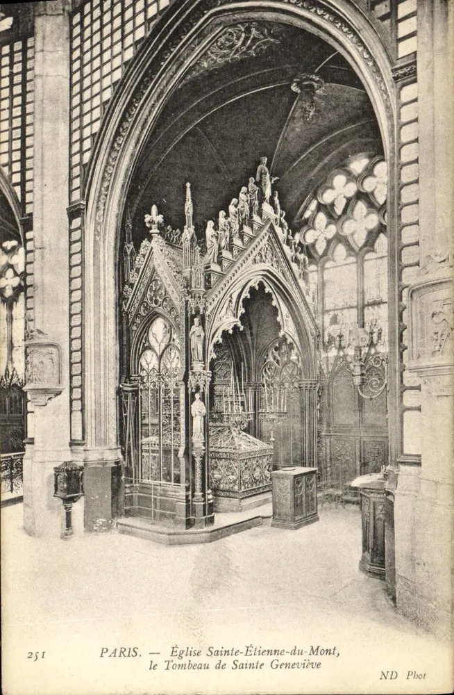 Paris — Kirche Sainte-Étienne-du-Mont, das Grab der heiligen Geneviève — ND Phot, n° 251 - Vorderseite