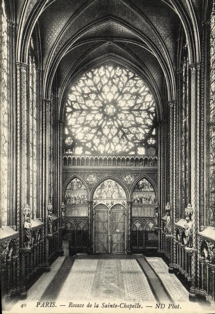 Rosace da Santa Capela — Paris — ND Phot. - Frente