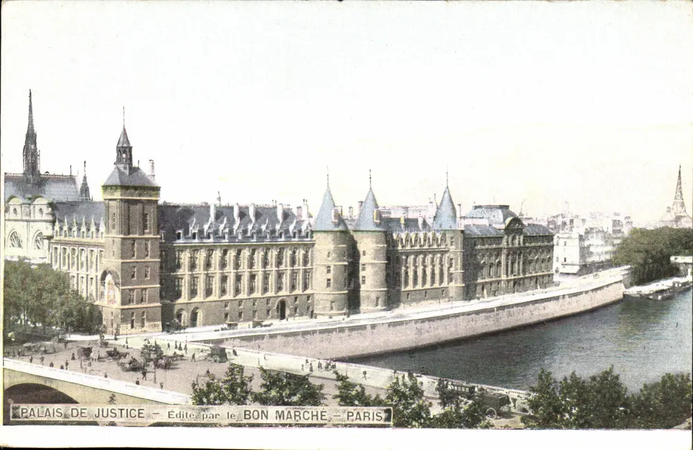 Palácio de Justiça — Paris — Editado pelo Bon Marché - Frente
