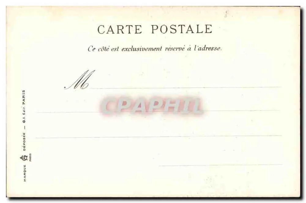 Paris - Notre-Dame - A Fonte — Série D, N° 44 — Impressa em Taille-Douce - Verso