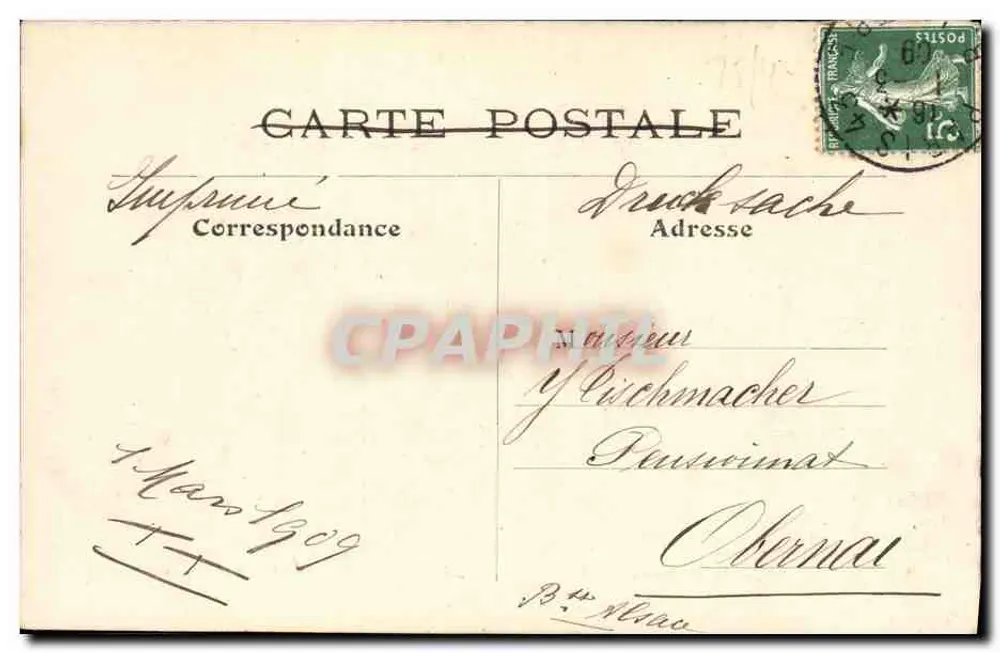 Parijs — Uitzicht van de Cité — L. J. & Cie, uitg., Angoulême-Parijs - Achterkant