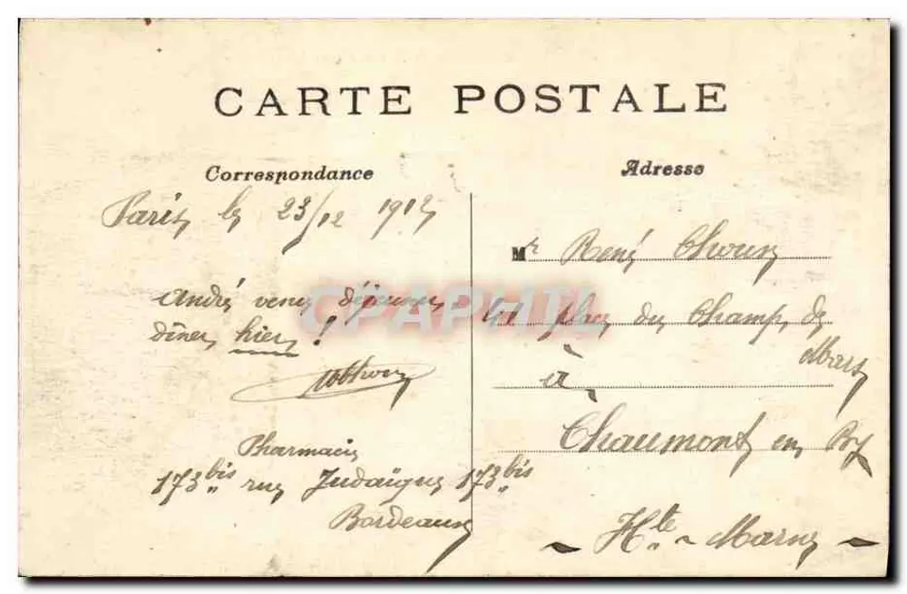 PARIS — Panorama do rio Sena em direção à Cidade — editor desconhecido, n° 147 - Verso